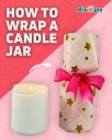 Easy Candle Jar Gift Wrapping Hack