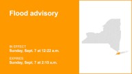 NY weather: Flood advisory issued for part of New York until 2 a.m. Sunday caused by persistent rainfall