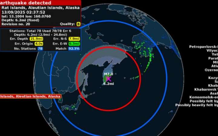 Terremoto de 7.2 sacude Rusia; activan alerta de tsunami