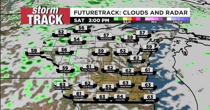 Fall-like Saturday with chances of isolated showers throughout the state before clear skies return tomorrow