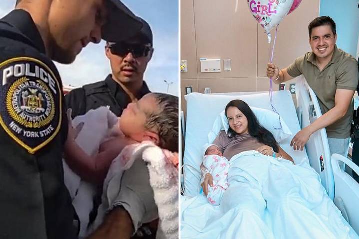 MTA police officers helped deliver baby during rush hour traffic 