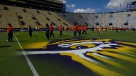 LSU football opens home schedule at Tiger Stadium with ads on field