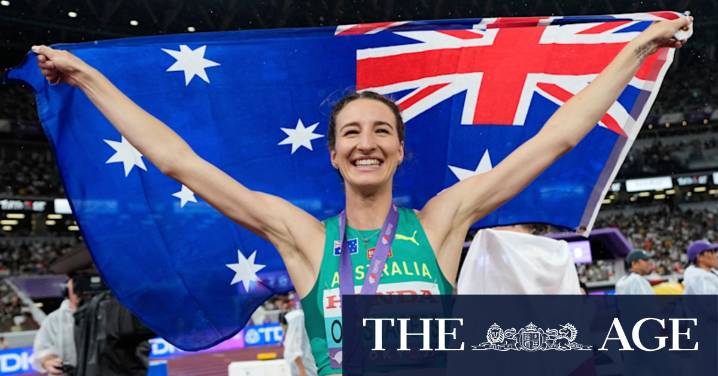 World Athletics Championships: Nicola Olyslagers wins high jump gold for Australia