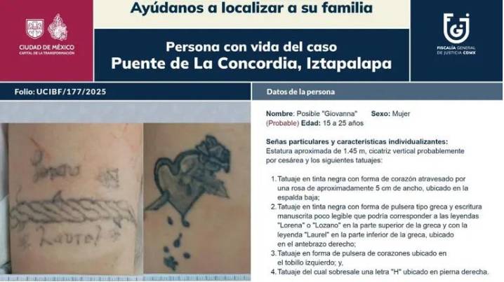 Una joven en estado crítico y un hombre fallecido, víctimas sin reconocer en CDMX