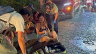 Fuerte choque entre motociclistas deja tres heridos