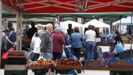 Las fotos del regreso del mercado a la Plaza Mayor tras 11 meses de destierro en San Pedro