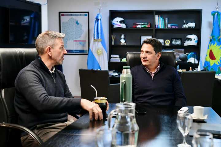 Sciaini se reunió con los ministros provinciales Larroque y Marinucci