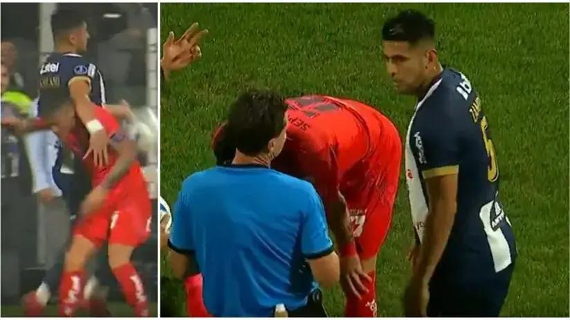 De no creer: Carlos Zambrano fue expulsado ante U. de Chile por codazo contra Arangüiz (VIDEO)