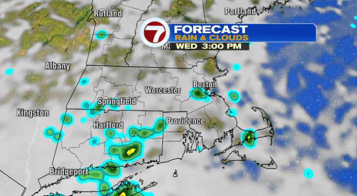 Chances for spotty showers Wednesday, Thursday