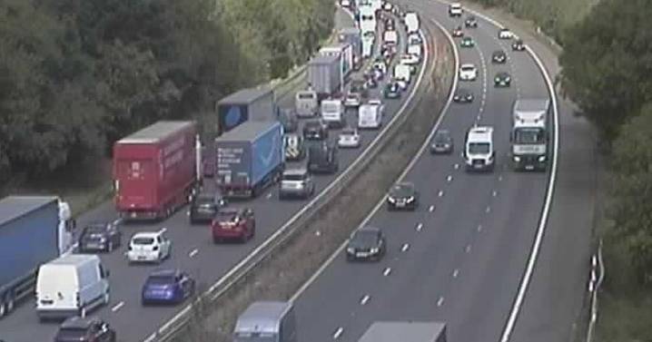 M1 northbound lanes closed as crash causes 50-minute delays near East Midlands Airport