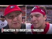Gunner Stockton & Kirby Smart react to Georgia's OVERTIME THRILLER vs. Tennessee