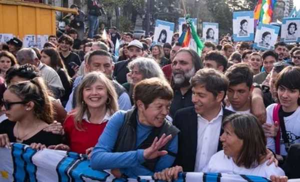 Kicillof va a la Marcha de los Lápices y repudia el ajuste presupuestario de Milei