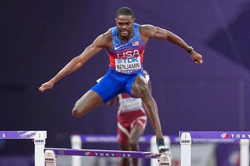 Benjamin wins 400 hurdles, is disqualified, then given worlds gold medal