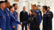 Margarita Robles supervisa la Academia del Aire antes de la llegada de la Princesa Leonor