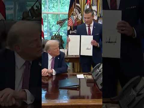 Trump Signs Order to Rename Pentagon the Department of War