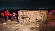 Aparatosa volcadura deja un herido cerca del ejido El Cambio en Torreón