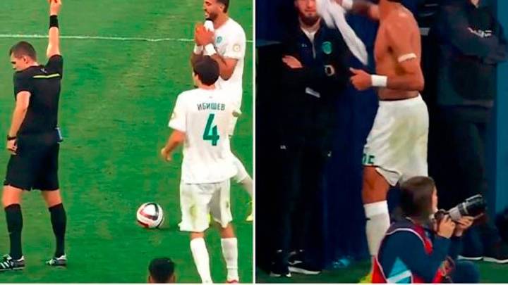 Expulsado, regaló su camiseta... ¡y el VAR lo mandó de vuelta a la cancha! ¿Qué hizo?