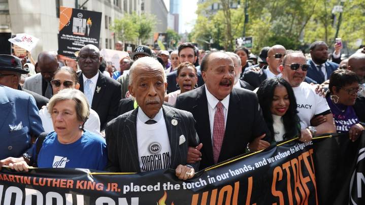 Al Sharpton leads pro-DEI 'March on Wall Street' on anniversary of the 1963 March on Washington