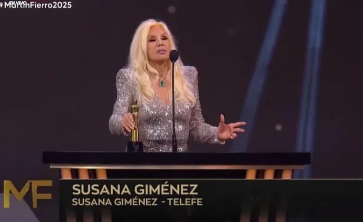Susana Giménez dio un inesperado anuncio en los premios Martín Fierro 2025: “No creo que haga mucho más televisión”
