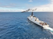 La Atención Costera se apodera de un gran trayecto de cocaína, se libera imagen de Burning Boat