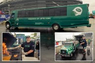 Inside Jets superfan's insane tailgate with 'electrical hydraulic' truck