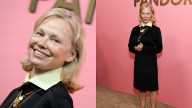 Pamela Anderson Charms in Pandora Jewelry and a Little Black Dress