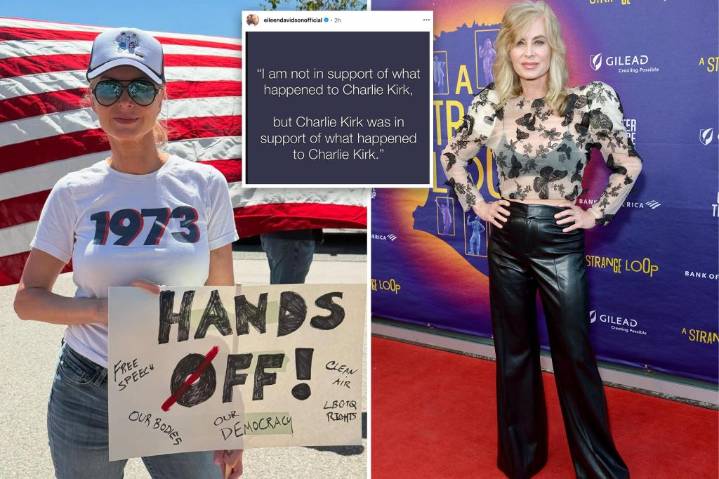 'RHOBH' alum Eileen Davidson under fire for Charlie Kirk comments