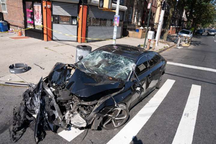 Out-of-control driver, 15, hits elderly pedestrian on Brooklyn sidewalk