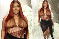 Lizzo flaunts weight loss in sheer bodysuit at NYFW show