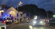 Emergency services rush to busy junction with cordon in place after 'nasty motorbike crash'