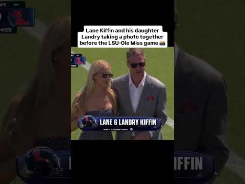Lane and Landry Kiffin on the field together before Ole Miss takes on LSU 🤝