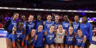 Birthday Wish for Madkin: The Gator volleyball team rallies in the fourth set to knock off winless USF