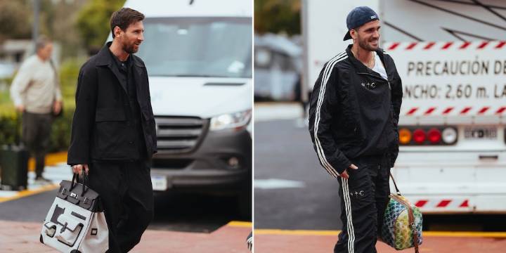 Entre moda urbana y accesorios de lujo, así fueron los looks de Messi y De Paul en su llegada a Argentina