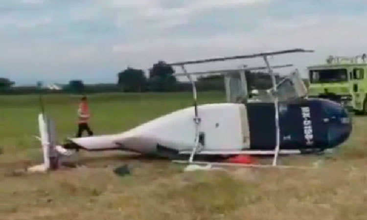 Accidente de helicóptero en el aeropuerto Alfonso Bonilla Aragón