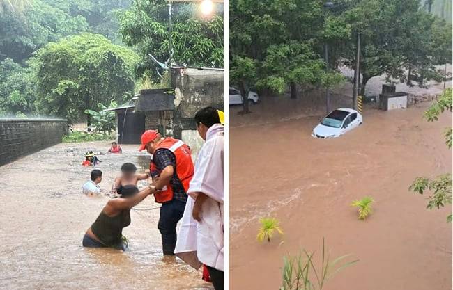 Desbordamiento del río Texcuyuapan provoca inundaciones en Tapachula