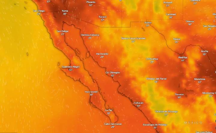 Clima en La Paz y Los Cabos para sábado 6 de septiembre de 2025
