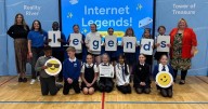 Pupils at Wishaw primary school learn about the dangers of surfing the internet