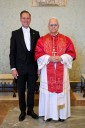 Trump's Vatican envoy courts Pope Leo with a birthday cake