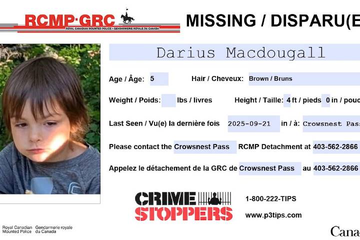 Boy, 5, still missing as search enters day 4 near B.C.
