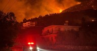 Tourists flee as Turkish luxury hotel resort goes up in flames in dramatic footage