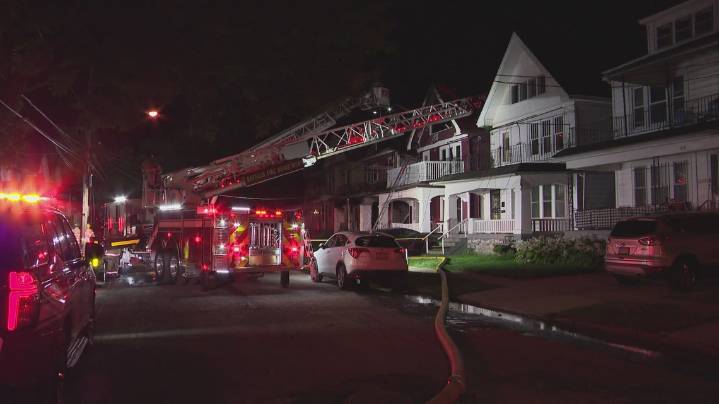 Fire crews respond to overnight fire on Victoria Ave