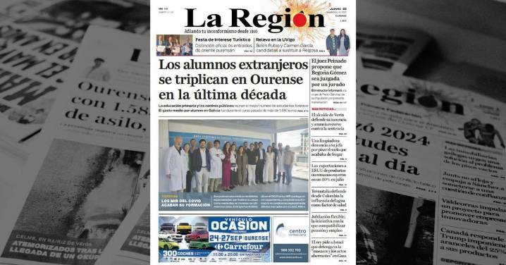 La portada de La Región de este jueves, 25 de septiembre
