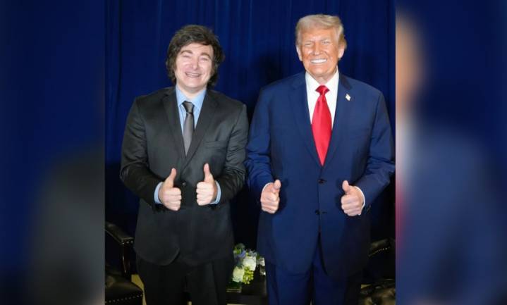 Fuerte apoyo de Donald Trump a Javier Milei: "Tiene mi total respaldo para la re