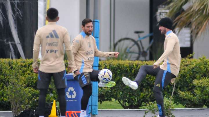 El mal tiempo no paró los entrenamientos de la Selección Argentina
