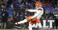 Browns P Corey Bojorquez hit in leg on blocked punt, evaluated in medical tent