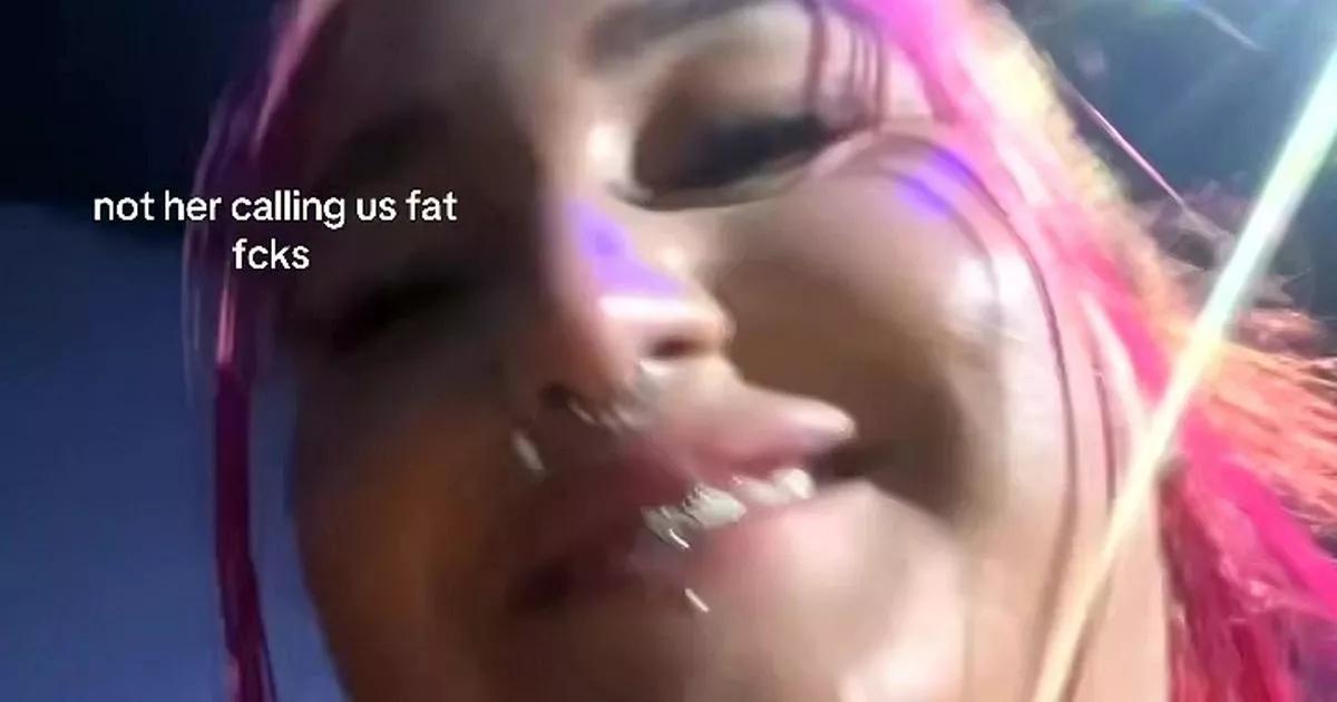 Moment woman squares up to Bonnie Blue as adult star says 'get out you fat f***'