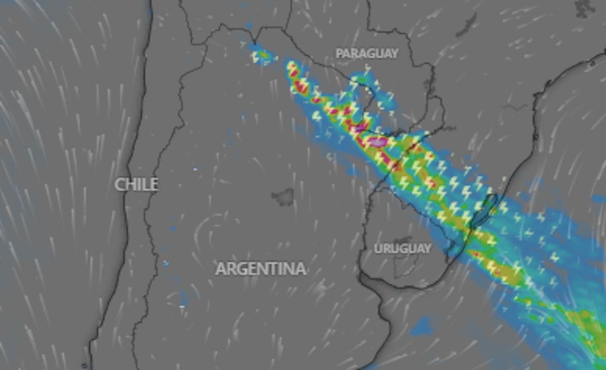En diez provincias. Emiten una alerta amarilla por tormentas y vientos para este jueves