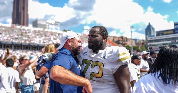 Georgia Tech’s new right tackle Malachi Carney is continuing to blossom