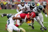 Eagles get huge interception and return from rookie to win Super Bowl rematch with Chiefs