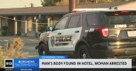 Man's body found in Ceres hotel, woman arrested